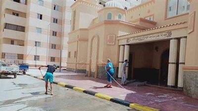 تطهير وتعقيم مساجد الإسكندرية قبل أداء صلاة الجمعة