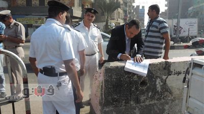 بالصور.. مدير أمن الغربية يتفقد قسم مرور طنطا