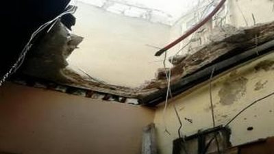 سقوط سقف أحد أدوار عمارة بشبرا الخيمة
