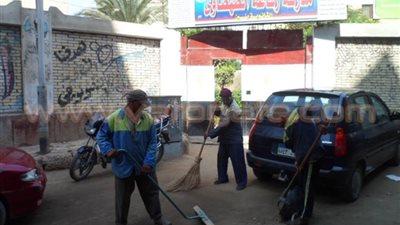 محافظة الجيزة تشن حملات نظافة في محيط المدارس