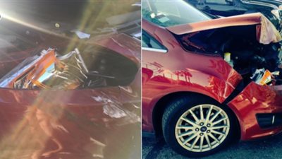 شاهد.. العناية الإلهية تنقذ فنانة سورية من حادث سير مروع