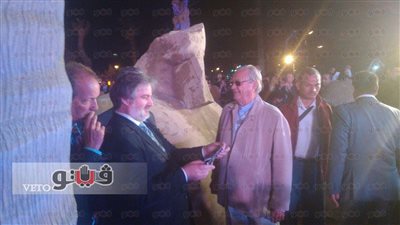 بالصور.. أمير الدنمارك يشارك في إزاحة الستار عن تمثال «بسماتيك الأول»