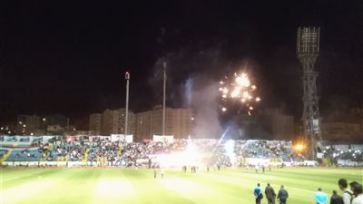 كرنفال ألعاب نارية باستاد الإسكندرية بمؤتمر دعم السيسي (صور)