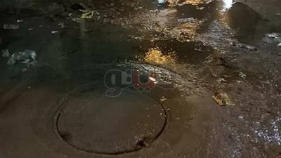 غرق شوارع الإبراهيمية في الشرقية بسبب انفجار مواسير المياه (صور)