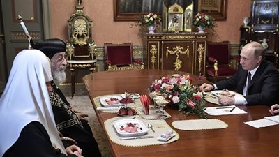 تفاصيل لقاء البابا تواضروس بالرئيس الروسي