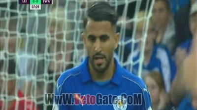 بالفيديو.. ملخص لمسات رياض محرز في مباراة ليستر وسوانزي