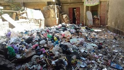 بالصور.. رفع القمامة بقرية السنانية بدمياط