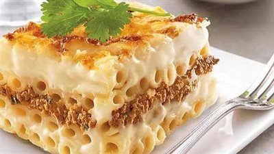 المكرونة البشاميل بالكريمة من مطبخ بسمة السباعي