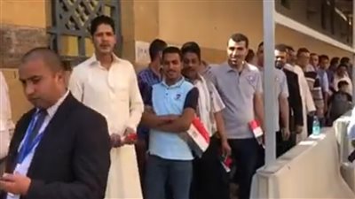 إقبال كثيف للمصريين على الانتخابات الرئاسية في جدة (فيديو)