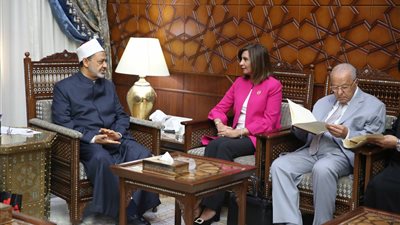 شيخ الأزهر لنبيلة مكرم: نقل تجربة بيت العائلة للخارج يشرف لمصر
