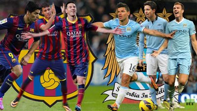 برشلونة ضيفا ثقيلا اليوم على مان سيتي في دوري الأبطال