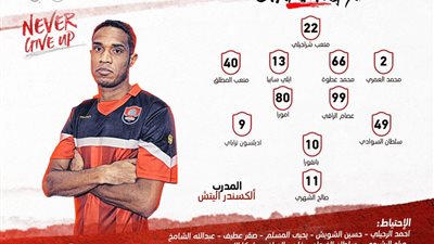 عطوة أساسيًا مع الرائد أمام الأهلي وشيكابالا على دكة البدلاء