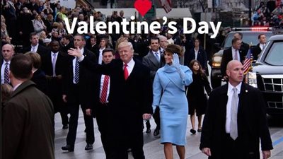 ترامب لـ«زوجته»: «هابي فالنتين داي»