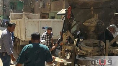 بالصور.. مصادرة أعمال مبنى مخالف بشبرا الخيمة