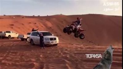 بالفيديو.. خليجي متهور يتعرض لحادث مروع