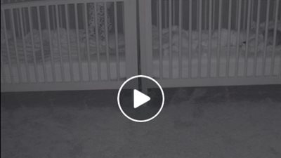 شاهد ما فعله طفل للوصول لتوأمه ليلا (فيديو)