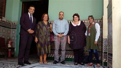 يونيك هانتز والمستشار الثقافي الفرنسي يزوران متحف قصر المنيل