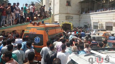 بالصور.. خروج جثامين ضحايا أتوبيس أقباط المنيا من المستشفى