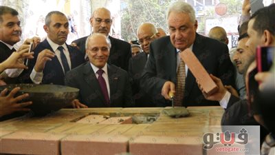 وضع حجر أساس نقابة المحامين بحضور وزير الإنتاج الحربي ورئيس البرلمان