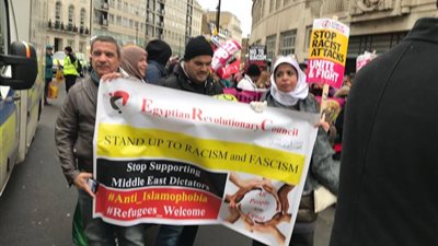 إخوان لندن يفشلون في تنظيم تظاهرة حقوقية لإفساد الانتخابات (صور)