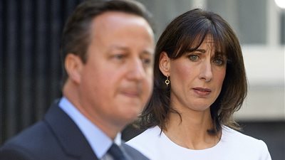 بالصور.. دموع زوجة «كاميرون» بعد إعلان خروج بريطانيا من الاتحاد الأوروبي