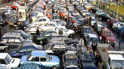 تكدس مروري بـ 