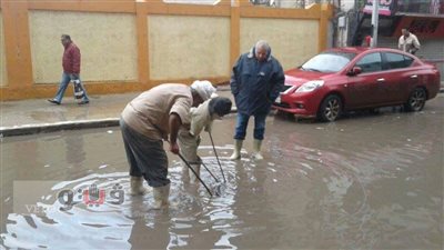 طوارئ لمواجهة الأمطار بدمياط