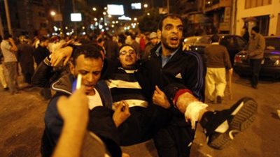 تجدد الاشتباكات أمام مقر الحرية والعدالة فى المنيا