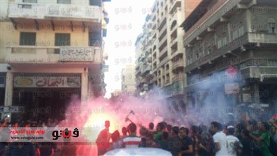 بالصور.. مسيرات في شوارع بورسعيد لـ«جرين ايجلز» احتفالا ببقاء المصري