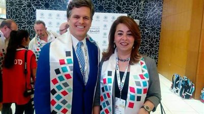 غادة والي تلتقي رئيس الأولمبياد الخاص الدولي (صور)