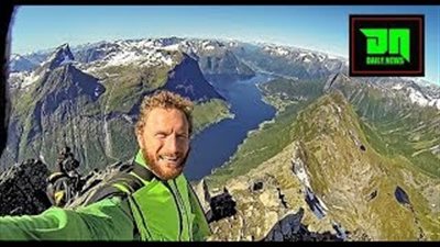 بالفيديو والصور.. متهور يقفز من ارتفاع 300 كيلو متر