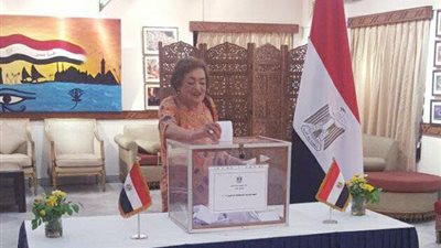 «أم المصريين» في الهند تدلي بصوتها في الانتخابات الرئاسية (صور)
