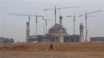 صور جديدة من موقع تشييد مسجد العاصمة الإدارية الجديدة