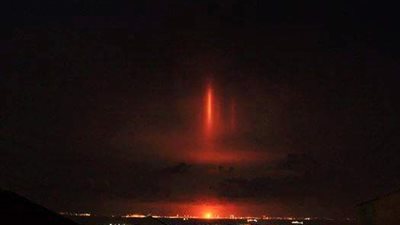 أسباب وقوع ظاهرة «عمود الضوء» في فصل الشتاء