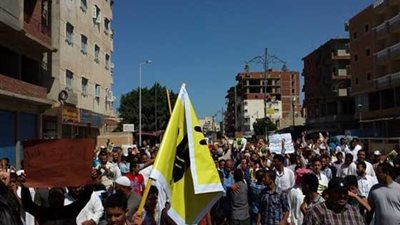 الأهالي يفضون مسيرة لعناصر الإرهابية بالدقهلية