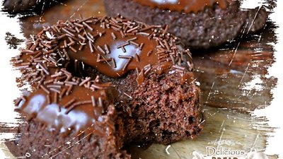 دونتس الشيكولاتة المخبوز في الفرن من مطبخ آسيا