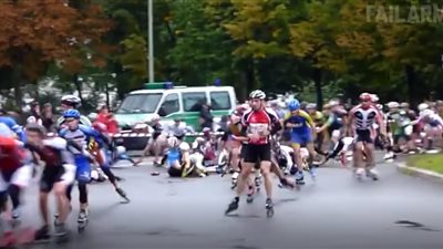 بالفيديو.. أسوأ سقطات السباقات في العالم