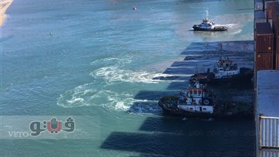 وصول أكبر سفينة تجارية بالعالم إلى ميناء شرق بورسعيد