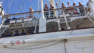 بالصور.. بورسعيد تستقبل الباخرة «star clipper» بالفنون الشعبية