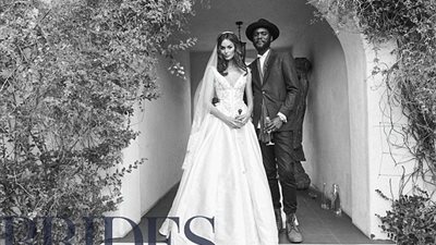 بالصور.. فستان زفاف عارضة الأزياء «نيكول ترونفيو» يخطف الأنفاس