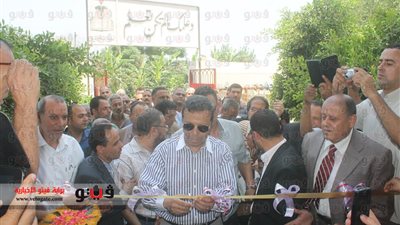 بالصور.. محافظ المنوفية يضع حجر أساس وحدة مرور الشهداء