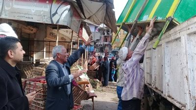 إزالة 30 حالة إشغال طريق في حملة بدمياط