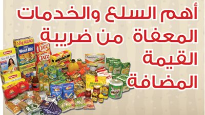 أهم السلع والخدمات المعفاة من ضريبة القيمة المضافة