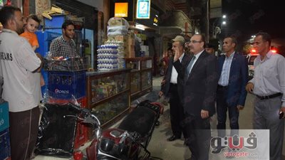 بالصور.. محافظ بني سويف يتفقد ليلا منطقة السادات