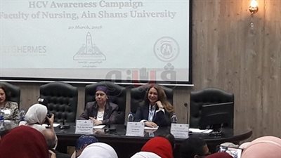 ليلى علوى بمؤتمر مكافحة فيروس سي بجامعة عين شمس (صور)