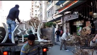 تحرير 7 محاضر إشغال للطريق وغلق مقهى مخالف بالمنيا