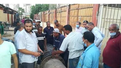 عودة المياه بعد إصلاح وتغيير خط طرد محطة الوليدية بأسيوط