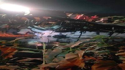 مصرع وإصابة ١٠ أشخاص في انقلاب أتوبيس بالقليوبية