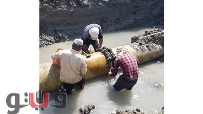 الانتهاء من صيانة خط مياه الشرب بالقنطرة | صور