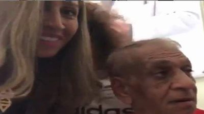 دينا الشربينى ومحمد السبكى فى كواليس تصوير 